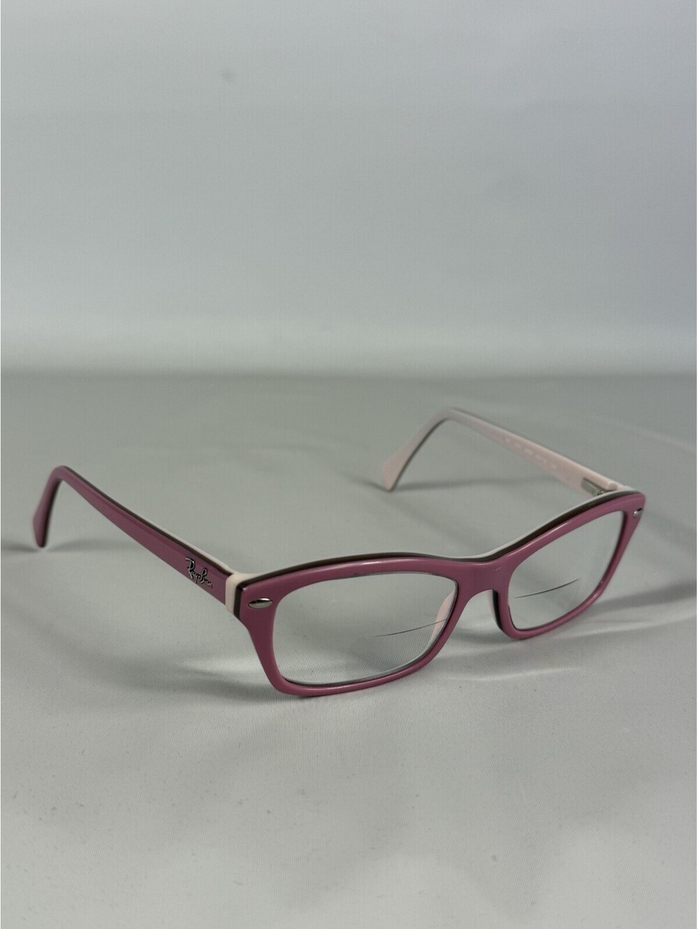 Ray-Ban RB1550 3656 Kids Eyeglasses Frames Pink Rectangular Cat Eye 48-15-130